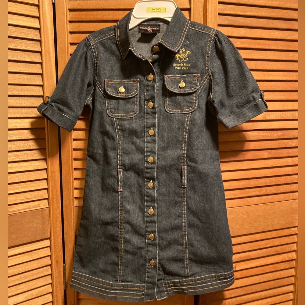 Bevery Hill Polo Club Blue Denim Jean Dress
